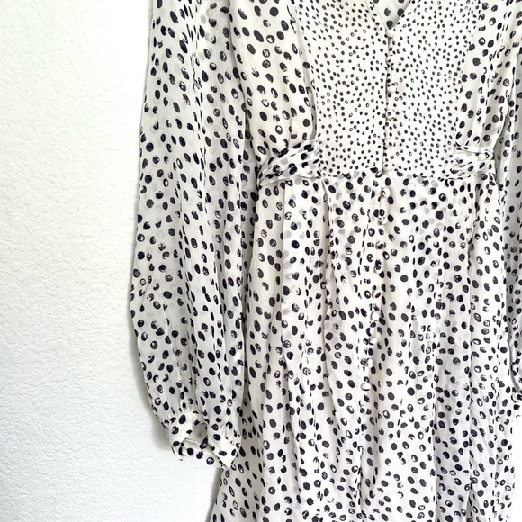 The Kooples Polka Dot Button Front Mini Dress - Picture 8 of 14